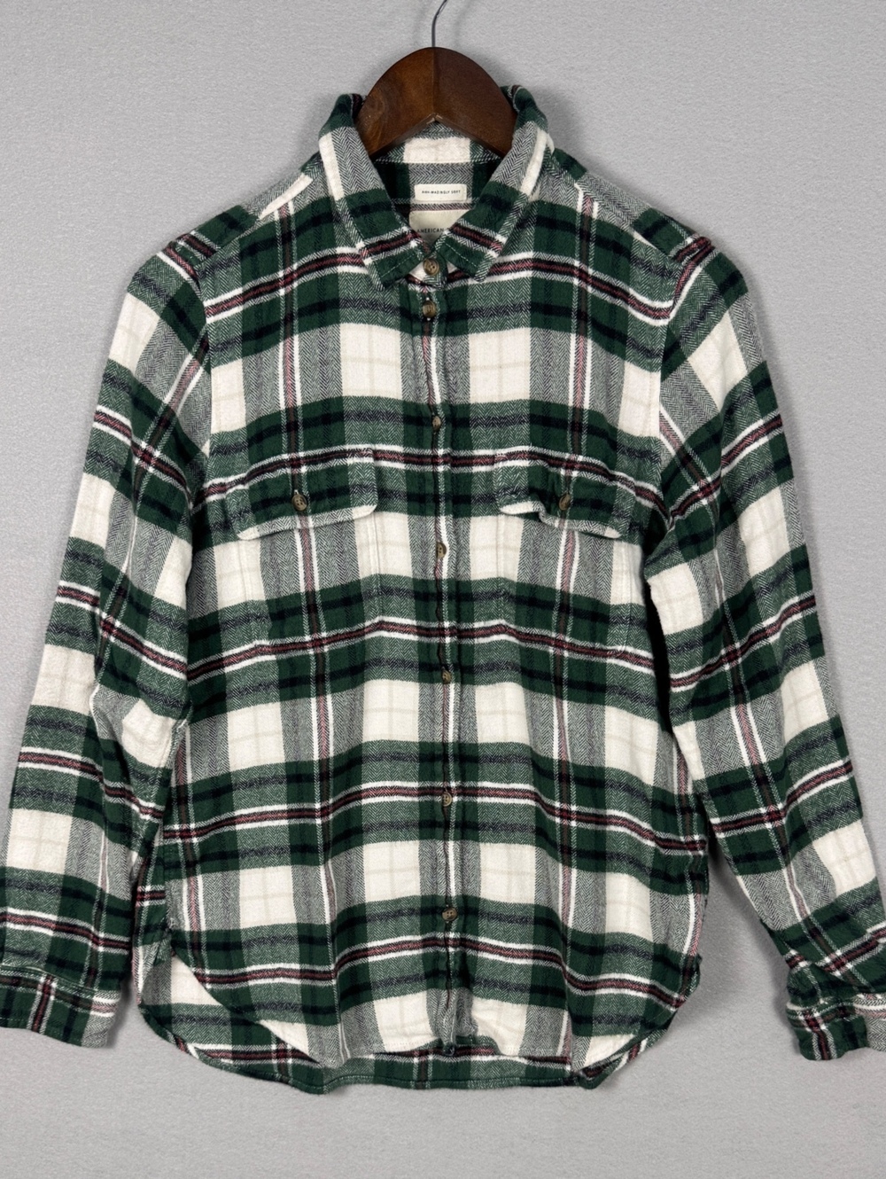 American Eagle Ahh-Mazingly Soft Women Plaid Shirt L